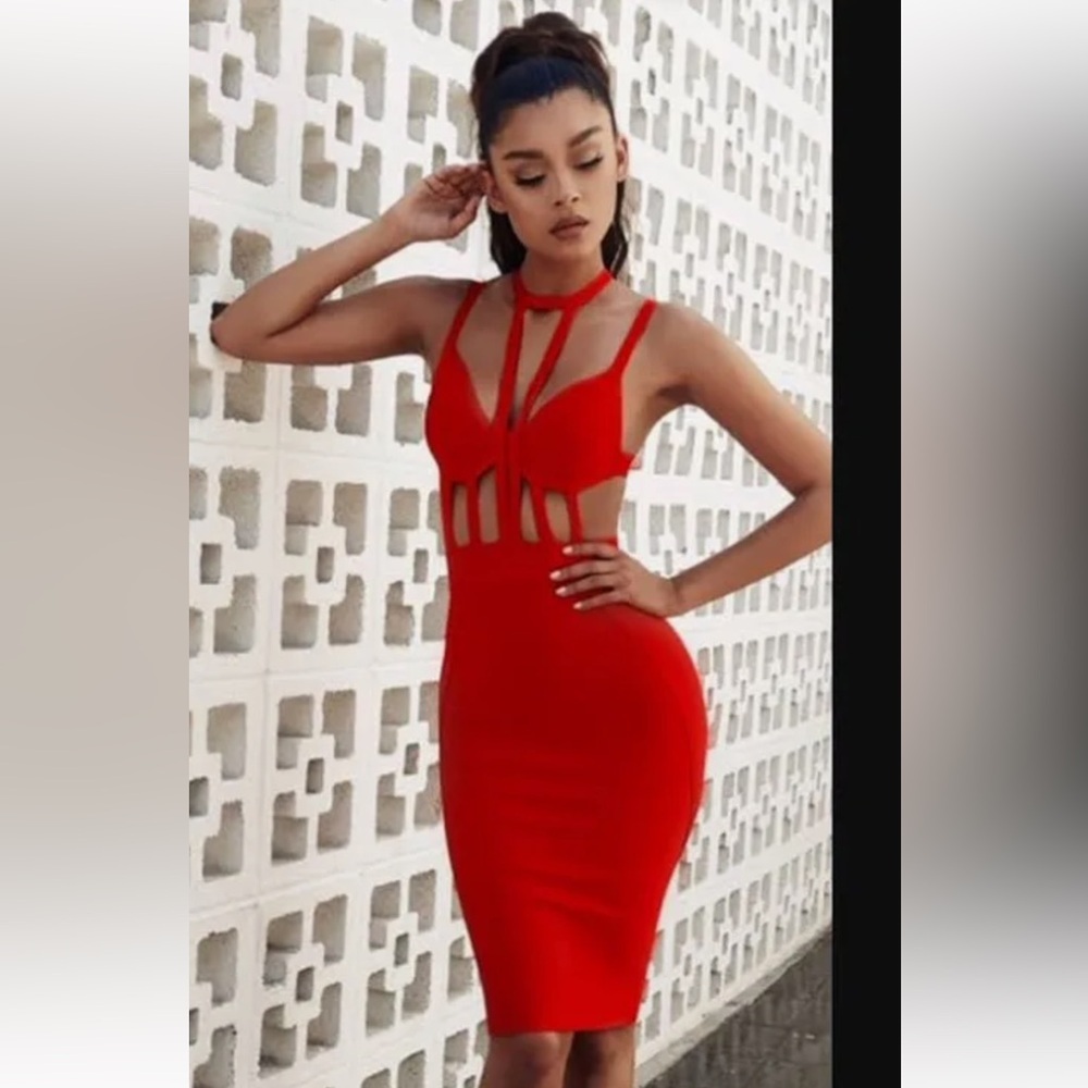 House of CB Noella Striking Red Dress